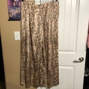 Snake Print Palazzo Pants